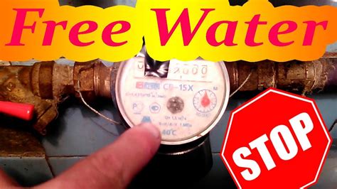 The Register in this example water meter displays 102367 . . How to stop water meter with magnet